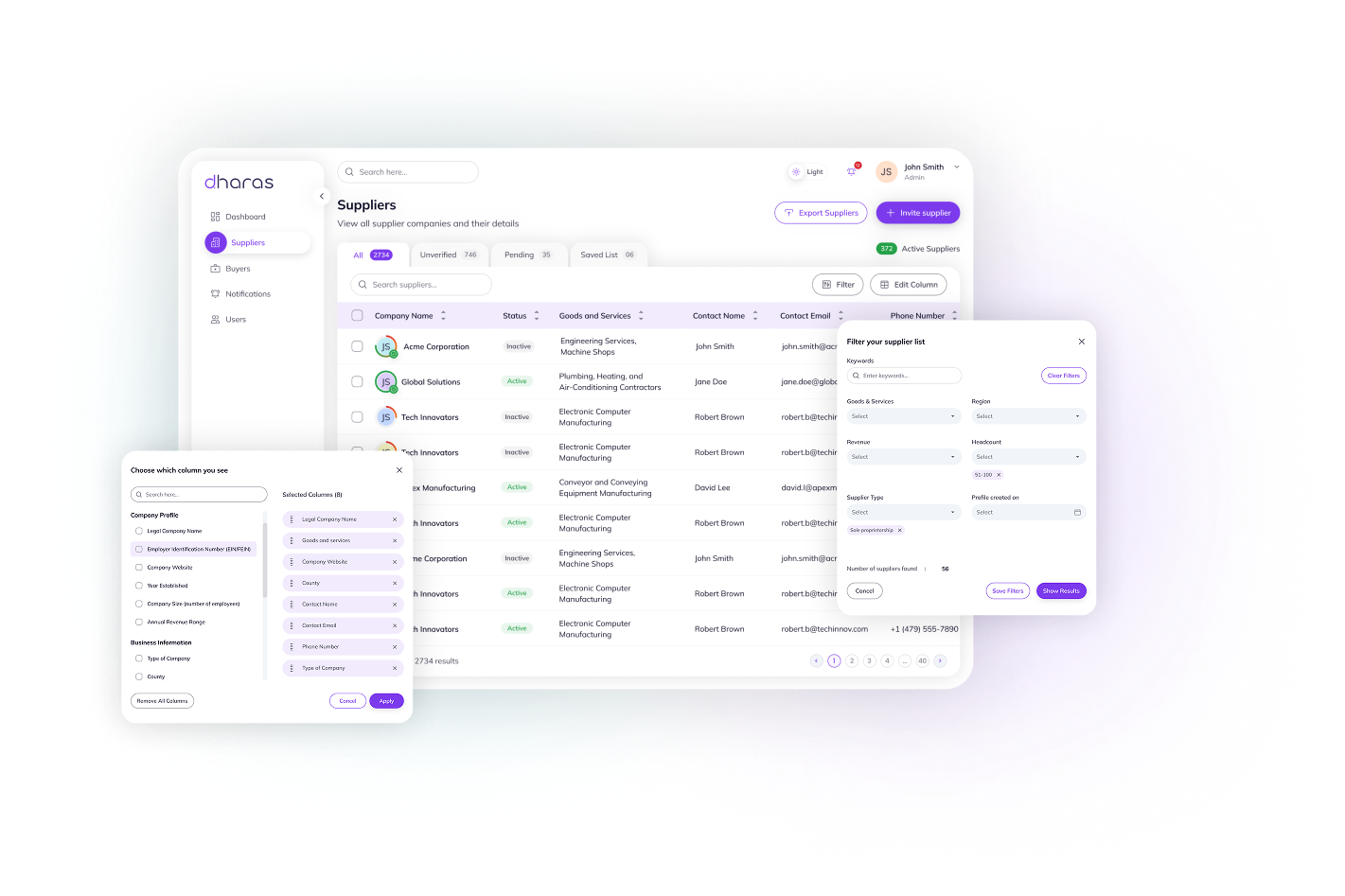 Reporting Features Interface